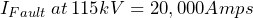 I_{Fault}\: at\: 115kV = 20,000 Amps