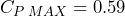 C_{P\:MAX} = 0.59