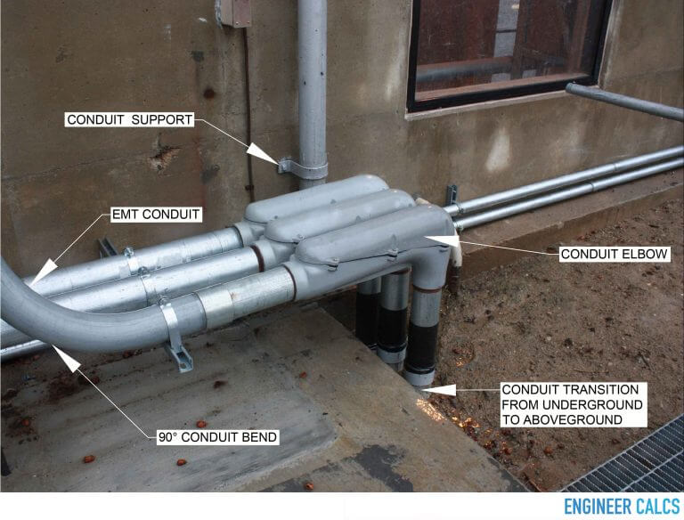 Conduit-transition-from-underground-to-above-ground | Engineer Calcs