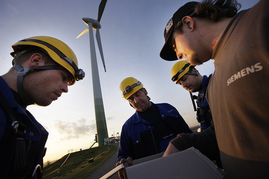 engineering in real world near wind turbine