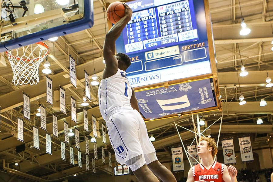 Zion Williamson Vertical at Duke University