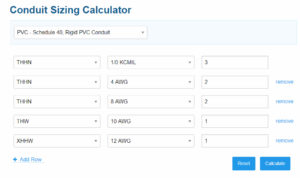 how to calculate conduit size for cables - step 4