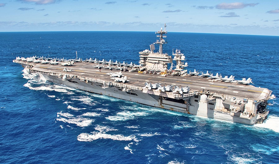 the aircraft carrier USS Theodore Roosevelt