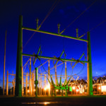 substation at night