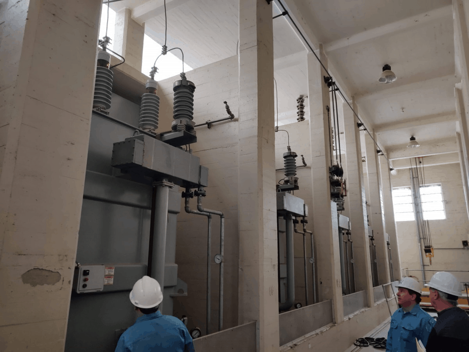 transformers in hydroelectric facility