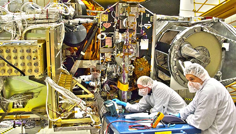 NASA engineers working on the GPM core