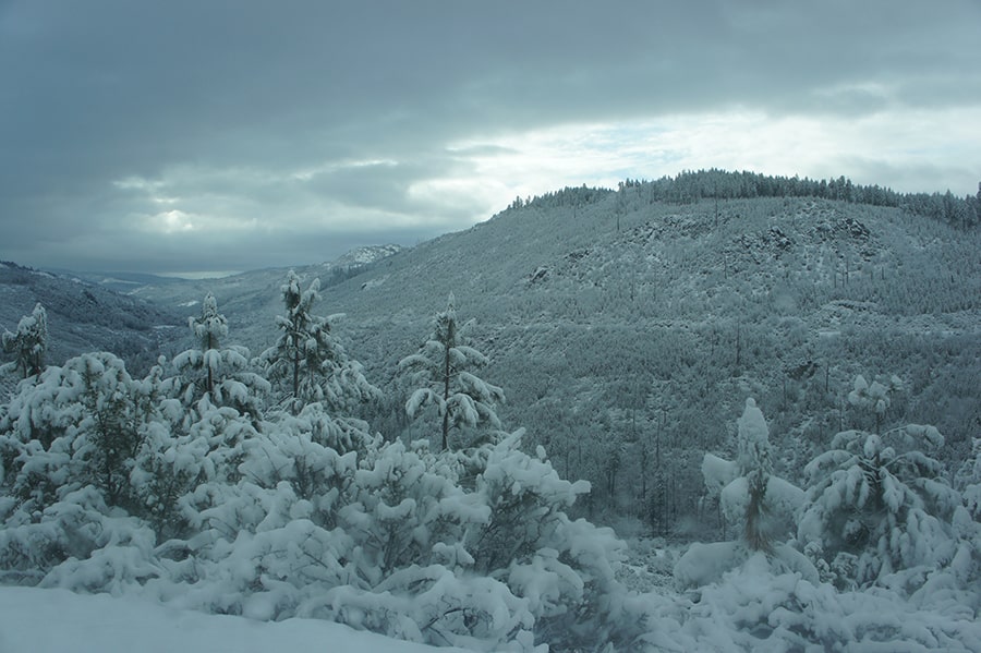 amazing view in mountains in en route to hydroelectric facility