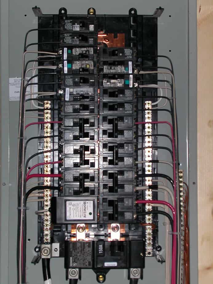 inside electrical panel