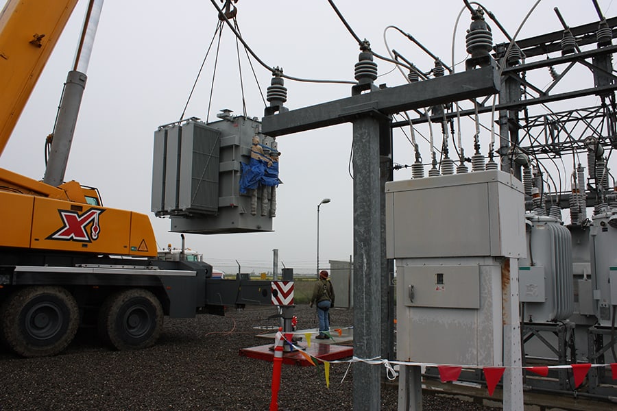 transformer placement in substation