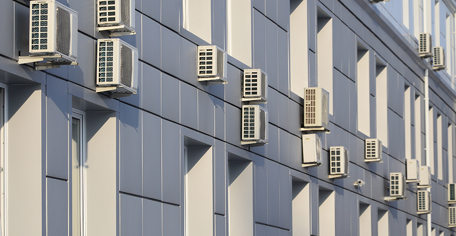 office building window mounted air conditioners