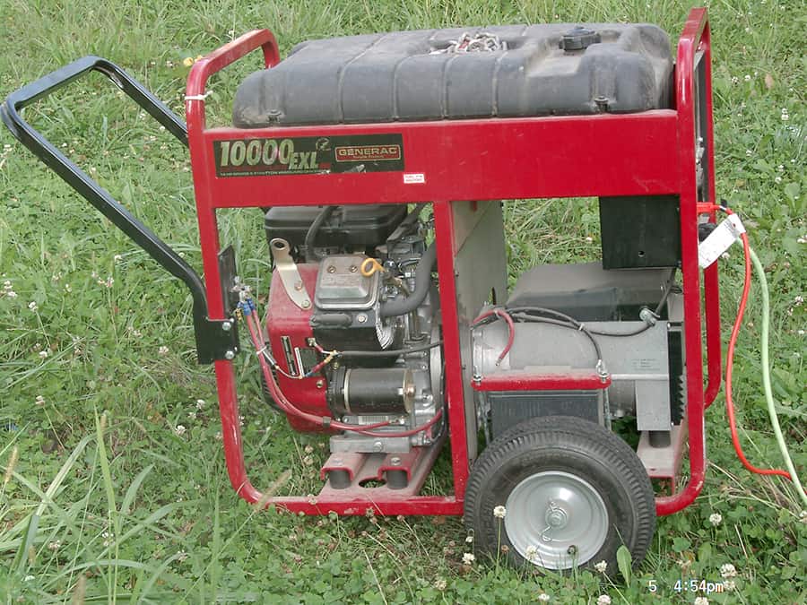 portable electrical generator side view